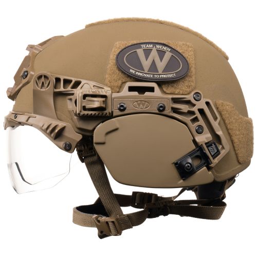 EXFIL Ballistic Ear Covers and EXFIL Ballistic Visor Coyote Brown #3